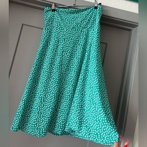 Green Polka Dot Midi Skirt